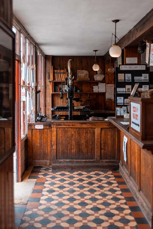 Interior photograph of the printers at Blists Hill.

Things to Do in Ironbridge Gorge.