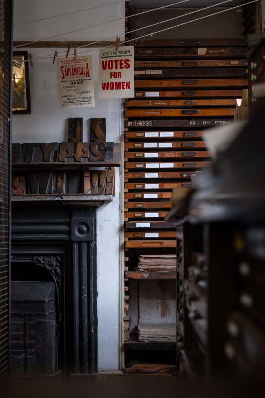 Interior photograph of the printers at Blists Hill.

Things to Do in Ironbridge Gorge.