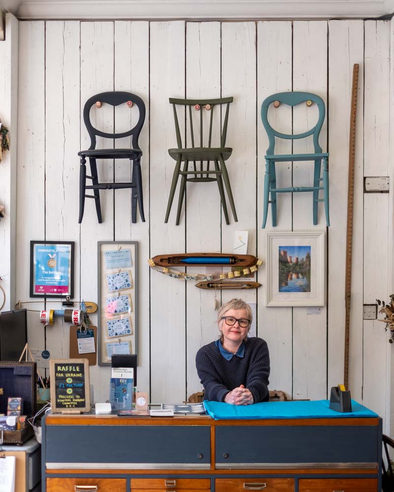 Cal, one of the designers who contributes to The Bolthole, pictured at the till.

Things to Do in Ironbridge Gorge.