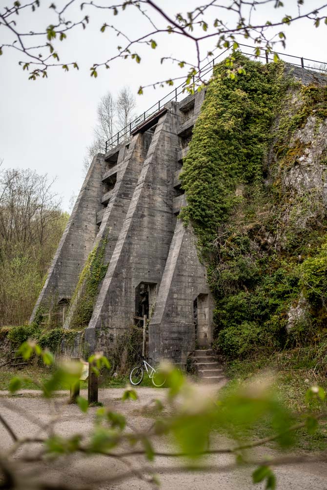 The concrete lime kilns, just west of Miller's Dale Station and The Refreshment Room